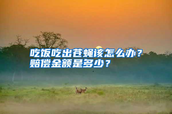 吃飯吃出蒼蠅該怎么辦？賠償金額是多少？