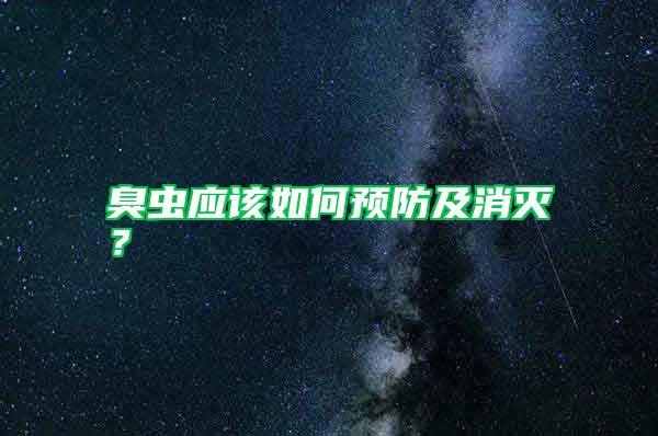 臭蟲應該如何預防及消滅？