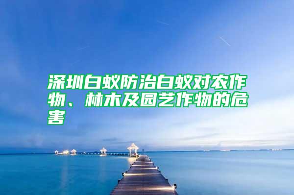深圳白蟻防治白蟻對(duì)農(nóng)作物、林木及園藝作物的危害