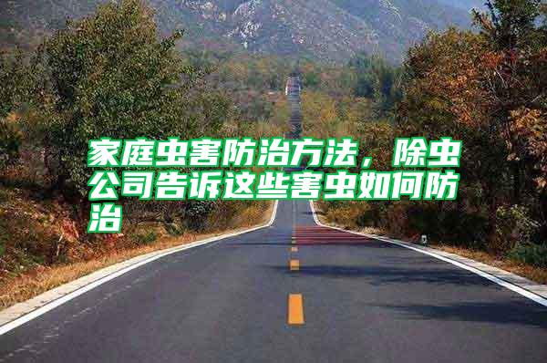 家庭蟲害防治方法，除蟲公司告訴這些害蟲如何防治