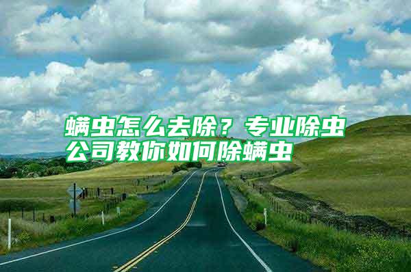 螨蟲(chóng)怎么去除？專(zhuān)業(yè)除蟲(chóng)公司教你如何除螨蟲(chóng)