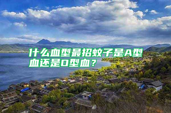 什么血型最招蚊子是A型血還是O型血？