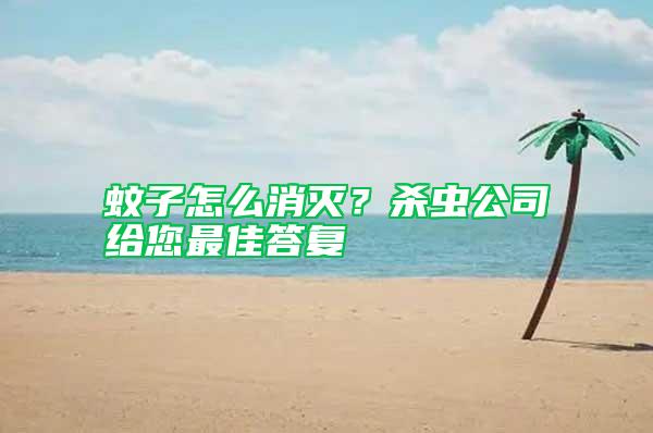 蚊子怎么消滅？殺蟲公司給您最佳答復