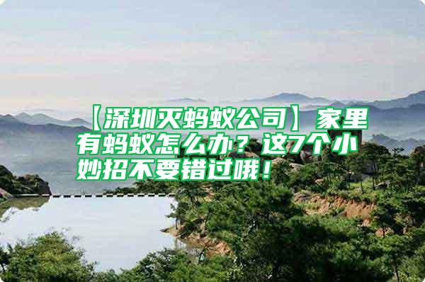 【深圳滅螞蟻公司】家里有螞蟻怎么辦？這7個小妙招不要錯過哦！