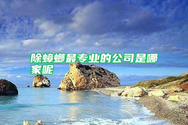 除蟑螂最專業的公司是哪家呢