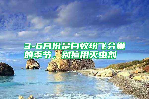 3-6月份是白蟻紛飛分巢的季節，別擅用滅蟲劑