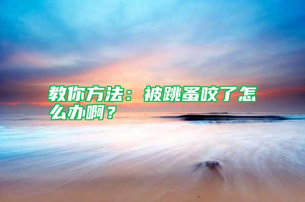 教你方法：被跳蚤咬了怎么辦?。?/></p>
             <p style=
