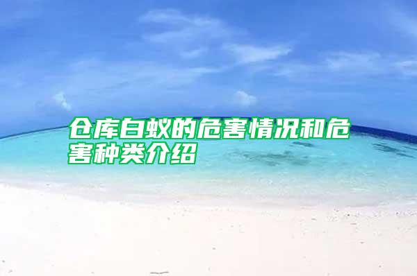 倉(cāng)庫(kù)白蟻的危害情況和危害種類介紹