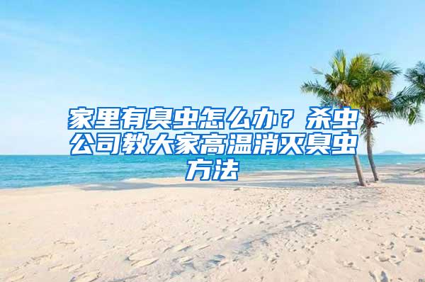 家里有臭蟲怎么辦？殺蟲公司教大家高溫消滅臭蟲方法
