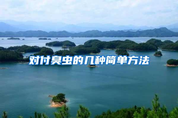 對(duì)付臭蟲(chóng)的幾種簡(jiǎn)單方法