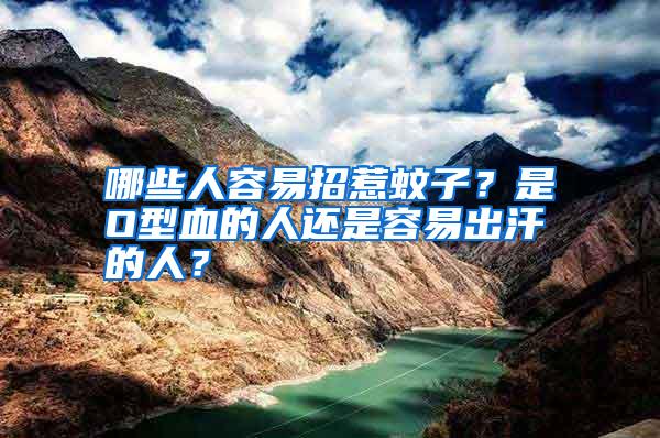 哪些人容易招惹蚊子？是O型血的人還是容易出汗的人？