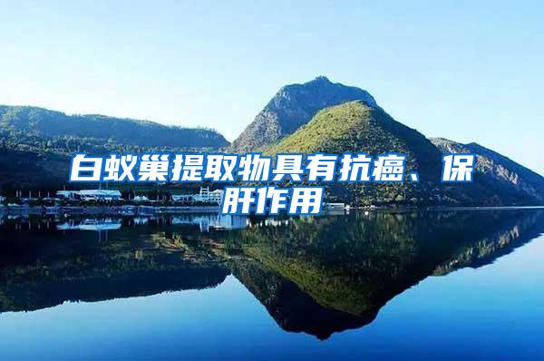 白蟻巢提取物具有抗癌、保肝作用