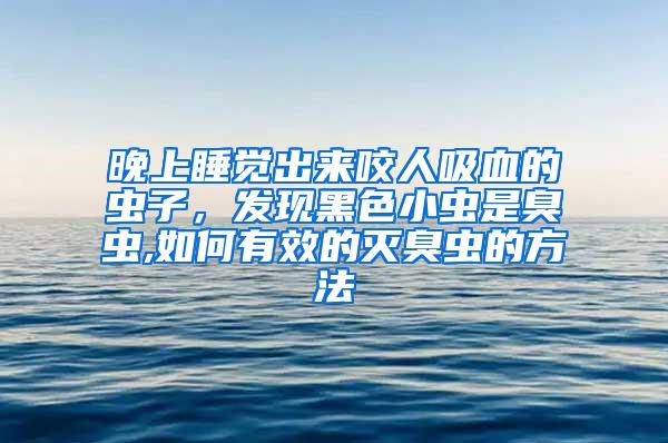 晚上睡覺出來咬人吸血的蟲子，發現黑色小蟲是臭蟲,如何有效的滅臭蟲的方法