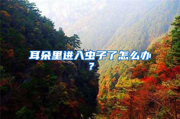 耳朵里進(jìn)入蟲(chóng)子了怎么辦？
