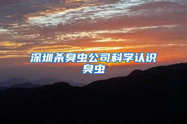 深圳殺臭蟲公司科學(xué)認(rèn)識臭蟲