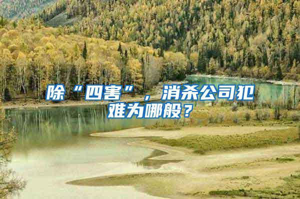 除“四害”，消殺公司犯難為哪般？