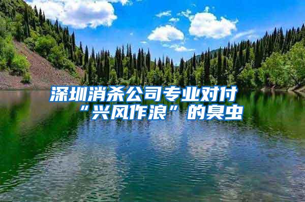 深圳消殺公司專業(yè)對付“興風(fēng)作浪”的臭蟲